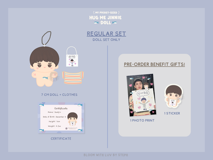 [PRE-ORDER] Pocket-Sized Hug Me Jinnie Doll | Est. Ship Date: January 2026 (read description)