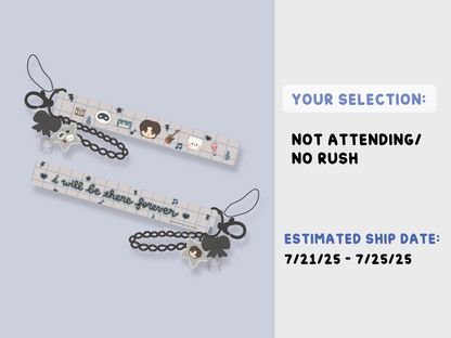 [PRE-ORDER] Seokjinnie's Buddies Rockstar Wrist Strap Lanyard Keychain | Est. Ship Date: July 2025 (read description)