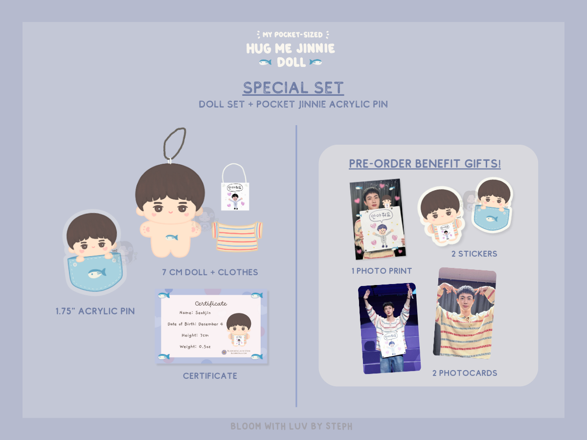 [PRE-ORDER] Pocket-Sized Hug Me Jinnie Doll | Est. Ship Date: January 2026 (read description)