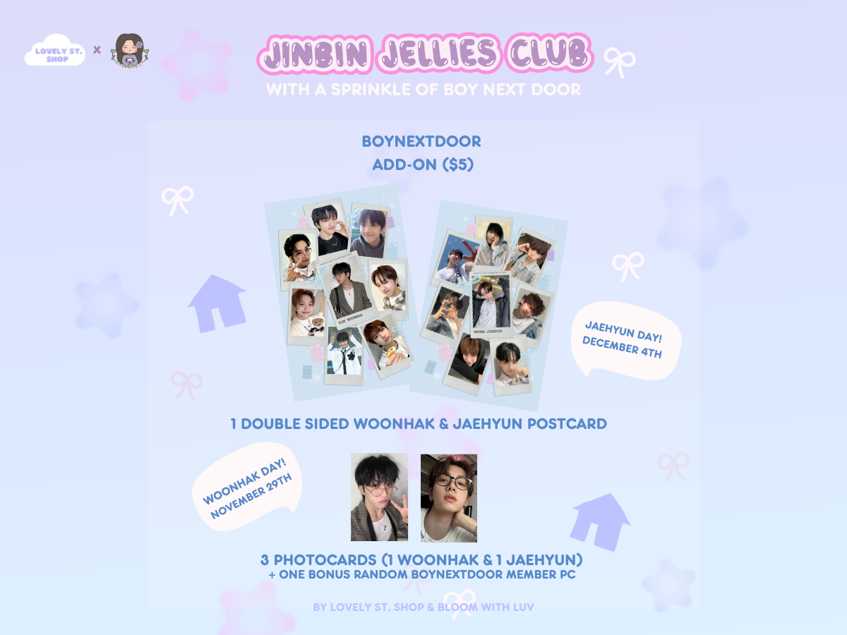 JinBin Jellies Club Cupsleeve Event Tier Sets - Lovely St. Shop x Bloom With Luv Collab