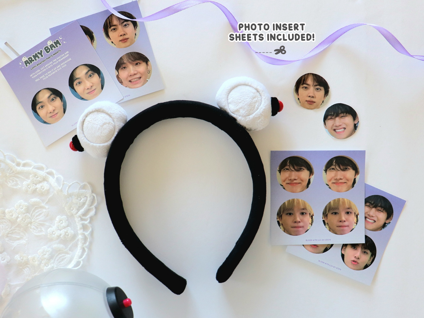 [PRE-ORDER] ARMY Bam Photo Plush Headband | Est. Ship Date: April - May 2026 (read description)