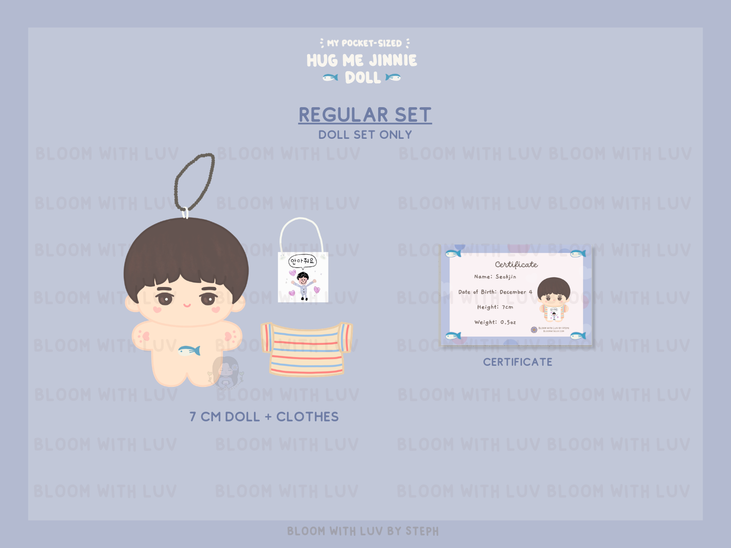 Pocket-Sized Hug Me Jinnie KPOP 7cm Doll – Bloom With Luv
