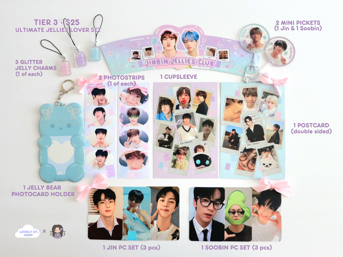 JinBin Jellies Club Cupsleeve Event Tier Sets - Lovely St. Shop x Bloom With Luv Collab