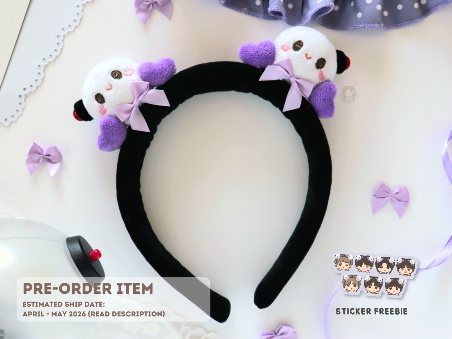 [PRE-ORDER] ARMY Bam Borahae Plush Headband | Est. Ship Date: April - May 2026 (read description)