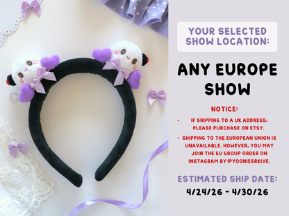 [PRE-ORDER] ARMY Bam Borahae Plush Headband | Est. Ship Date: April - May 2026 (read description)