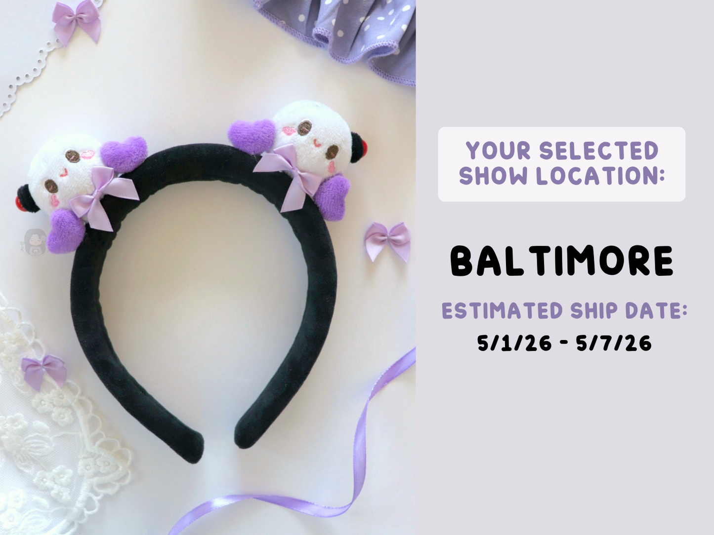 [PRE-ORDER] ARMY Bam Borahae Plush Headband | Est. Ship Date: April - May 2026 (read description)