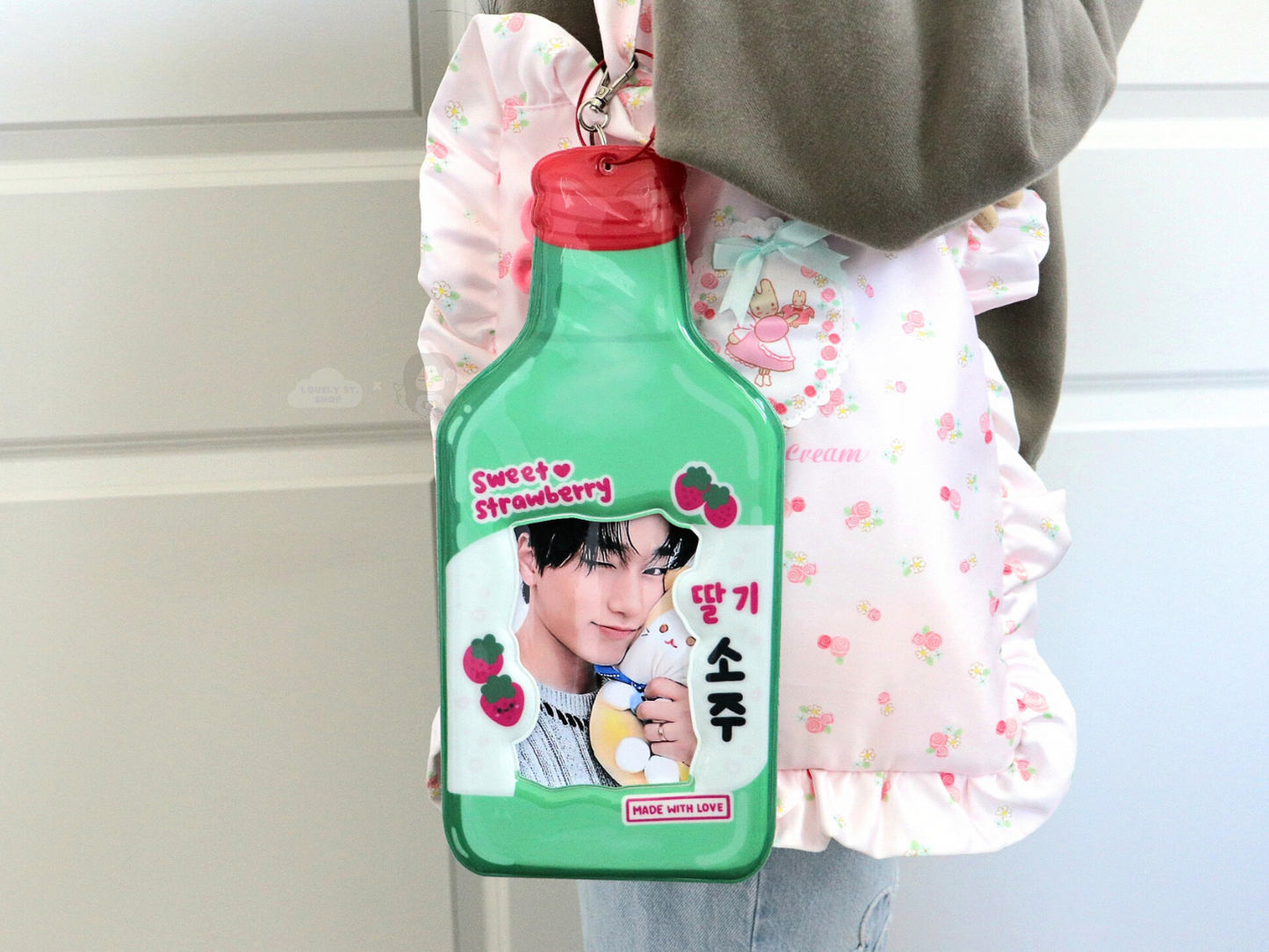 [PRE-ORDER] Giant Soju Photocard Holder - Lovely St. Shop x Bloom With Luv Collab | Est. Ship Date: mid-late June 2025 (read description)