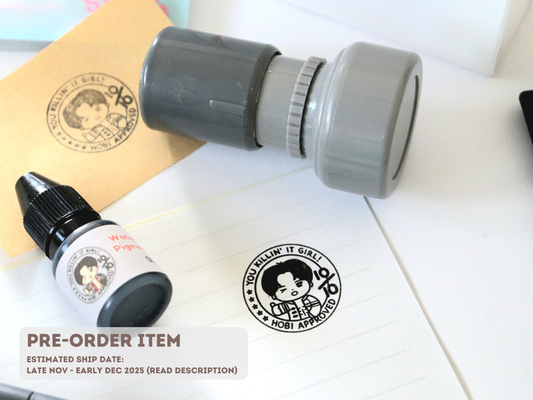 [PRE-ORDER] Hobi KIG Affirmation Self-Ink Stamp Set | Est. Ship Date: late November - early December 2025 (read description)