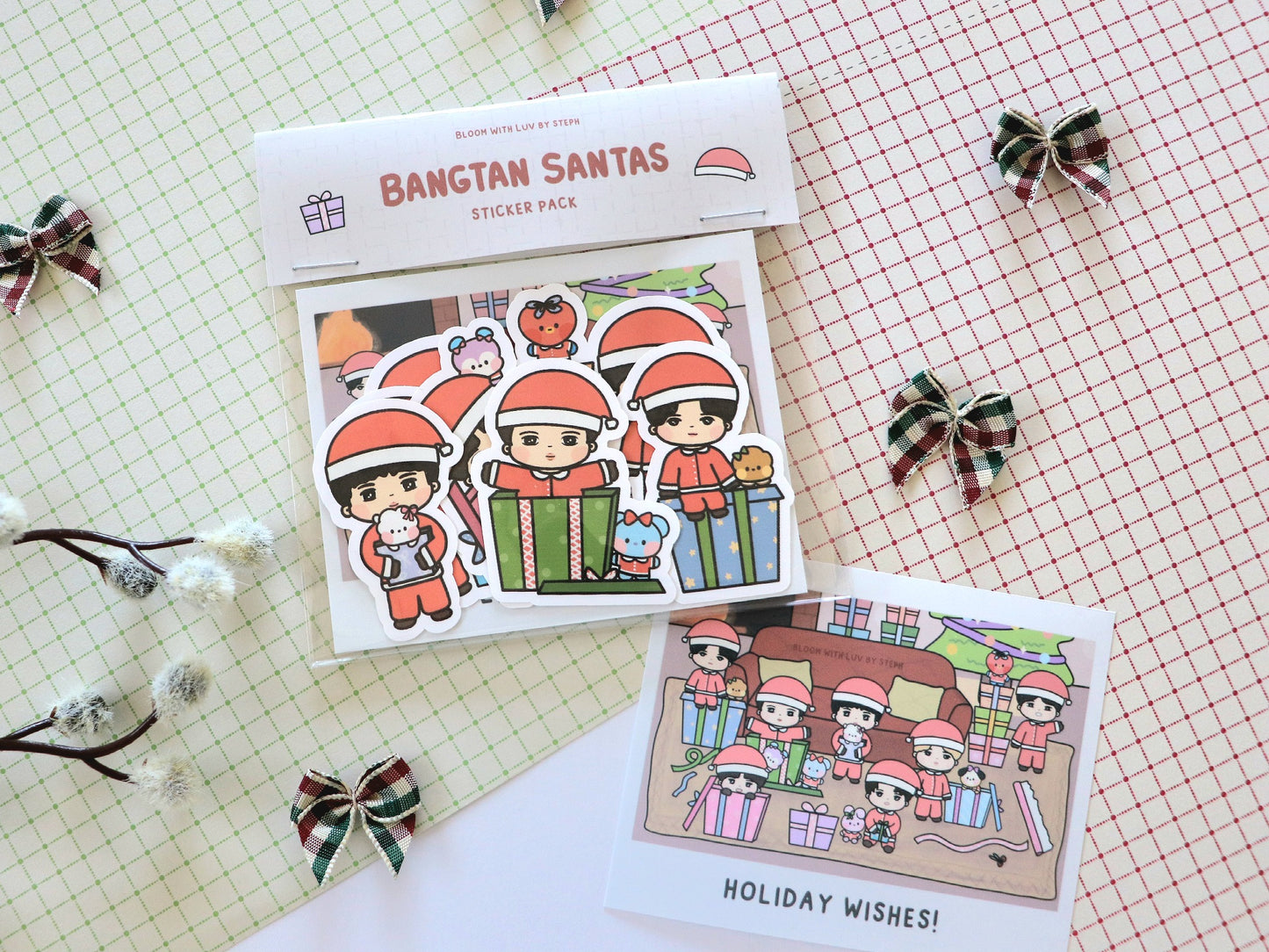 Bangtan Santas Holiday Sticker Pack