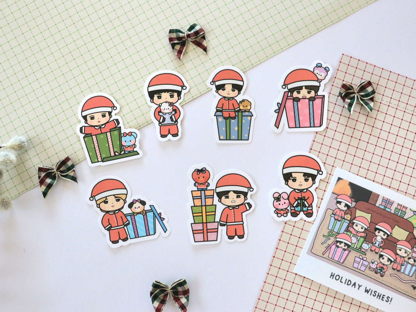 Bangtan Santas Holiday Sticker Pack