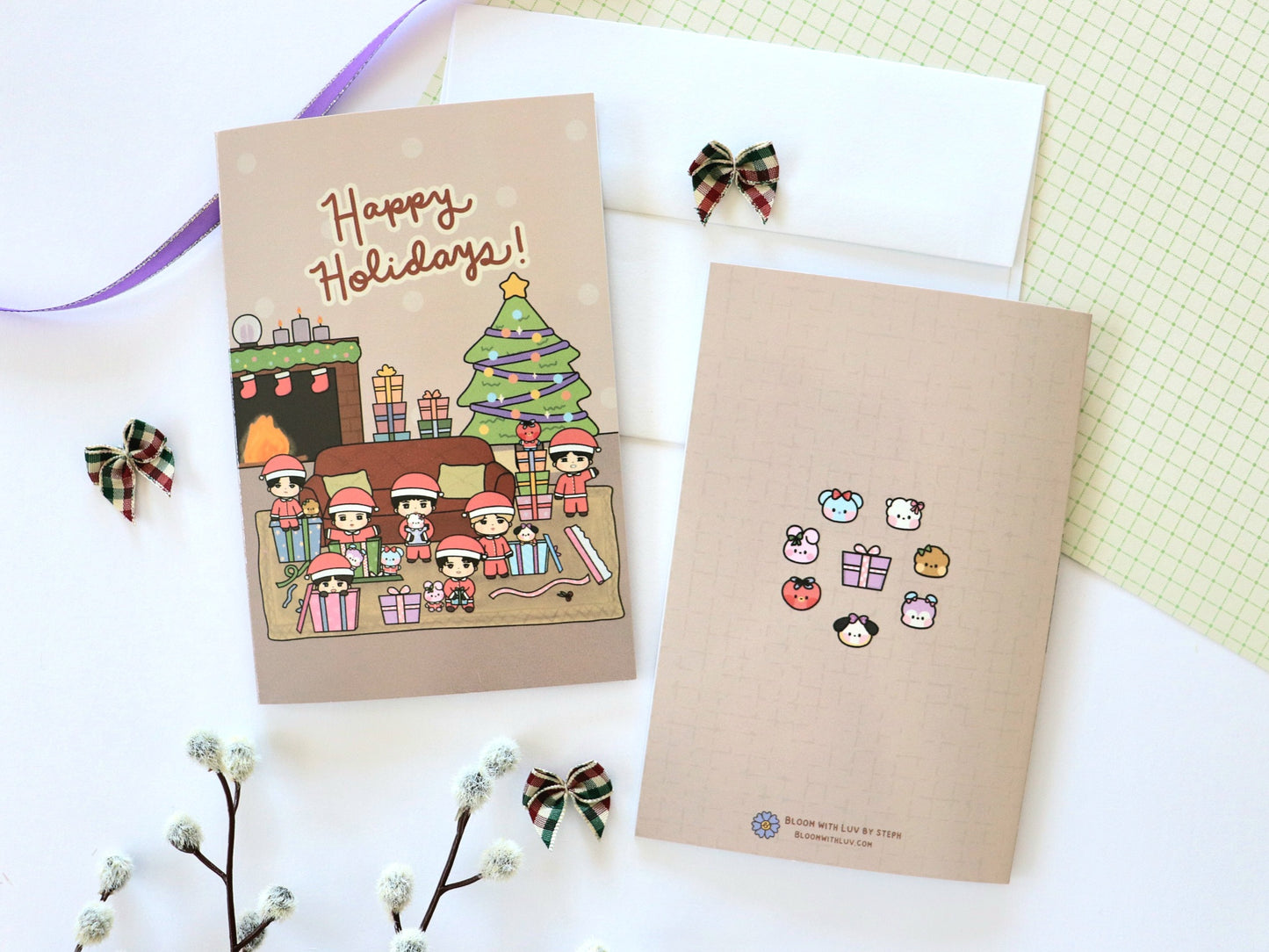 Bangtan Santas Holiday Christmas Greeting Card