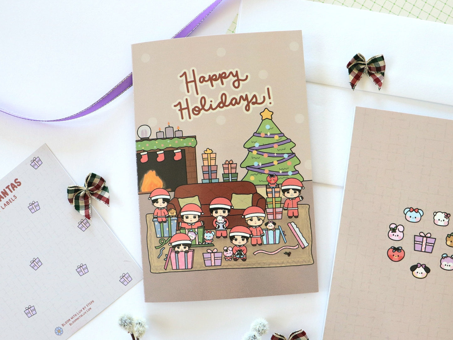 Bangtan Santas Holiday Christmas Greeting Card