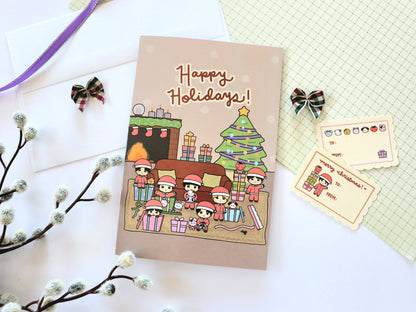 Bangtan Santas Holiday Christmas Greeting Card