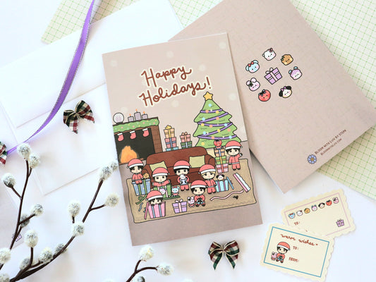 Bangtan Santas Holiday Christmas Greeting Card