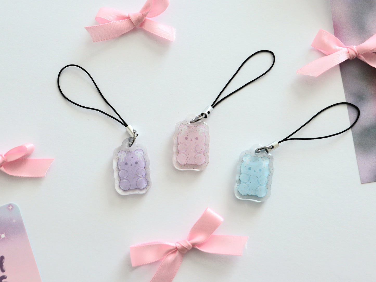 Jelly Bear Mini Glitter Charms - Lovely St. Shop x Bloom With Luv Collab