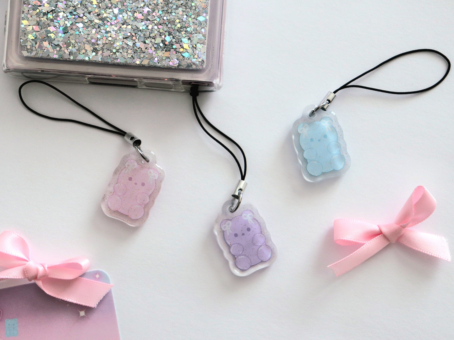 Jelly Bear Mini Glitter Charms - Lovely St. Shop x Bloom With Luv Collab