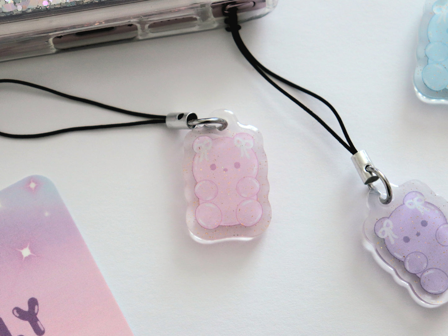 Jelly Bear Mini Glitter Charms - Lovely St. Shop x Bloom With Luv Collab