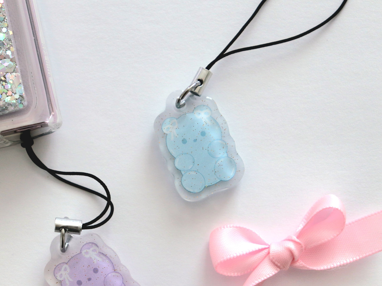 Jelly Bear Mini Glitter Charms - Lovely St. Shop x Bloom With Luv Collab