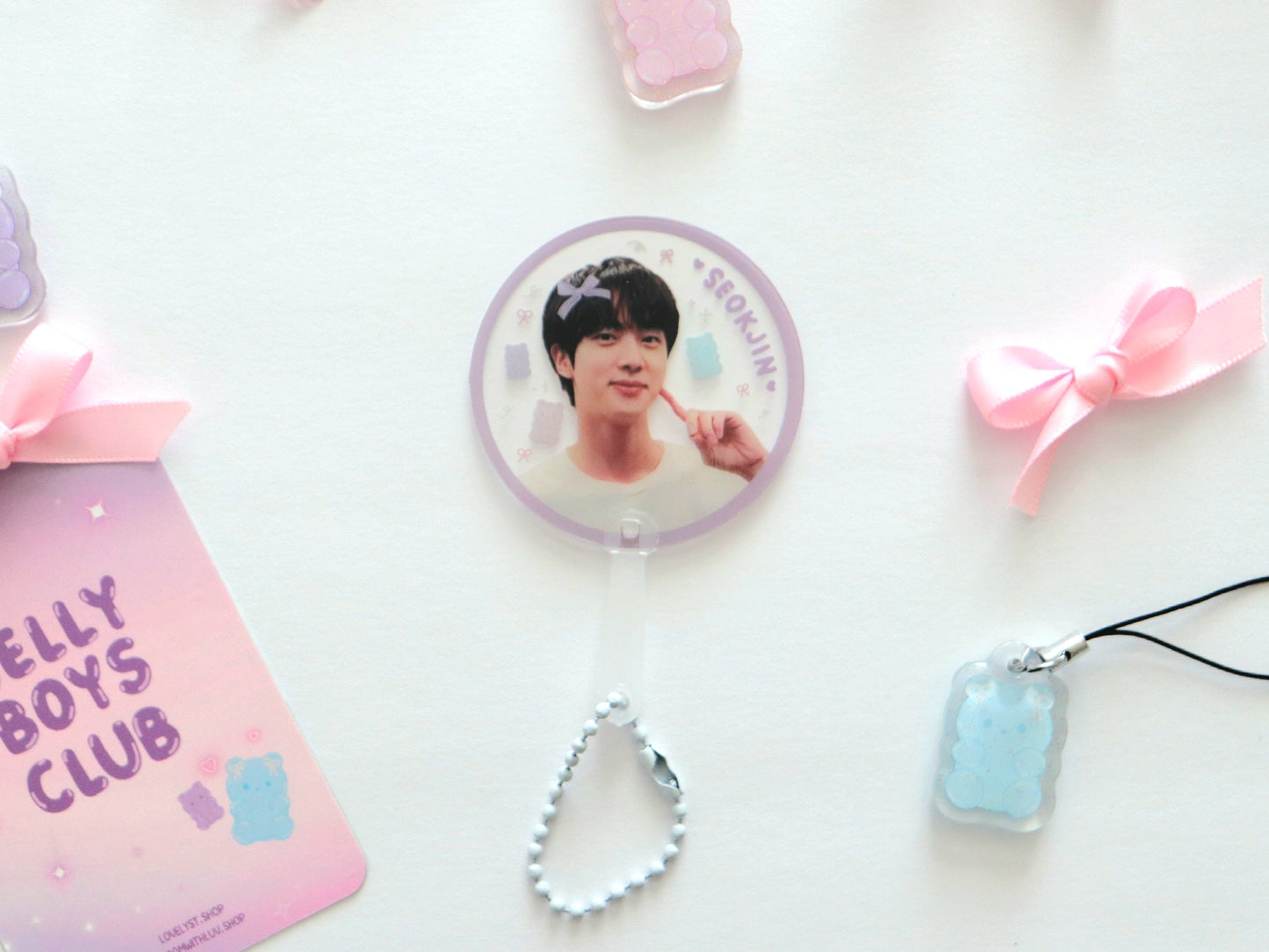 JinBin Jellies Club Jin and Soobin Mini Picket Keychain - Lovely St. Shop x Bloom With Luv Collab