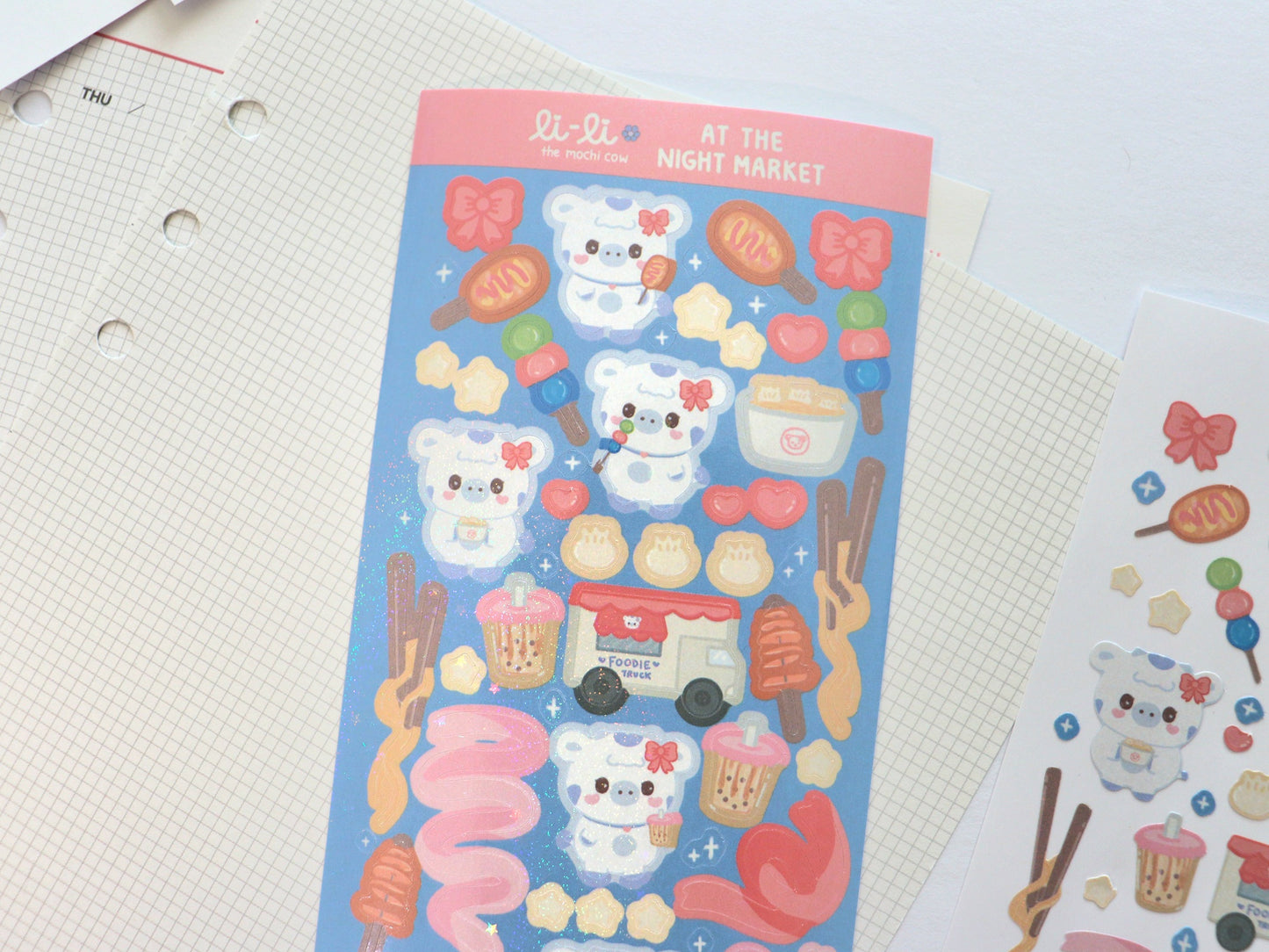 Li-Li at the Night Market Glitter Deco Sticker Sheet