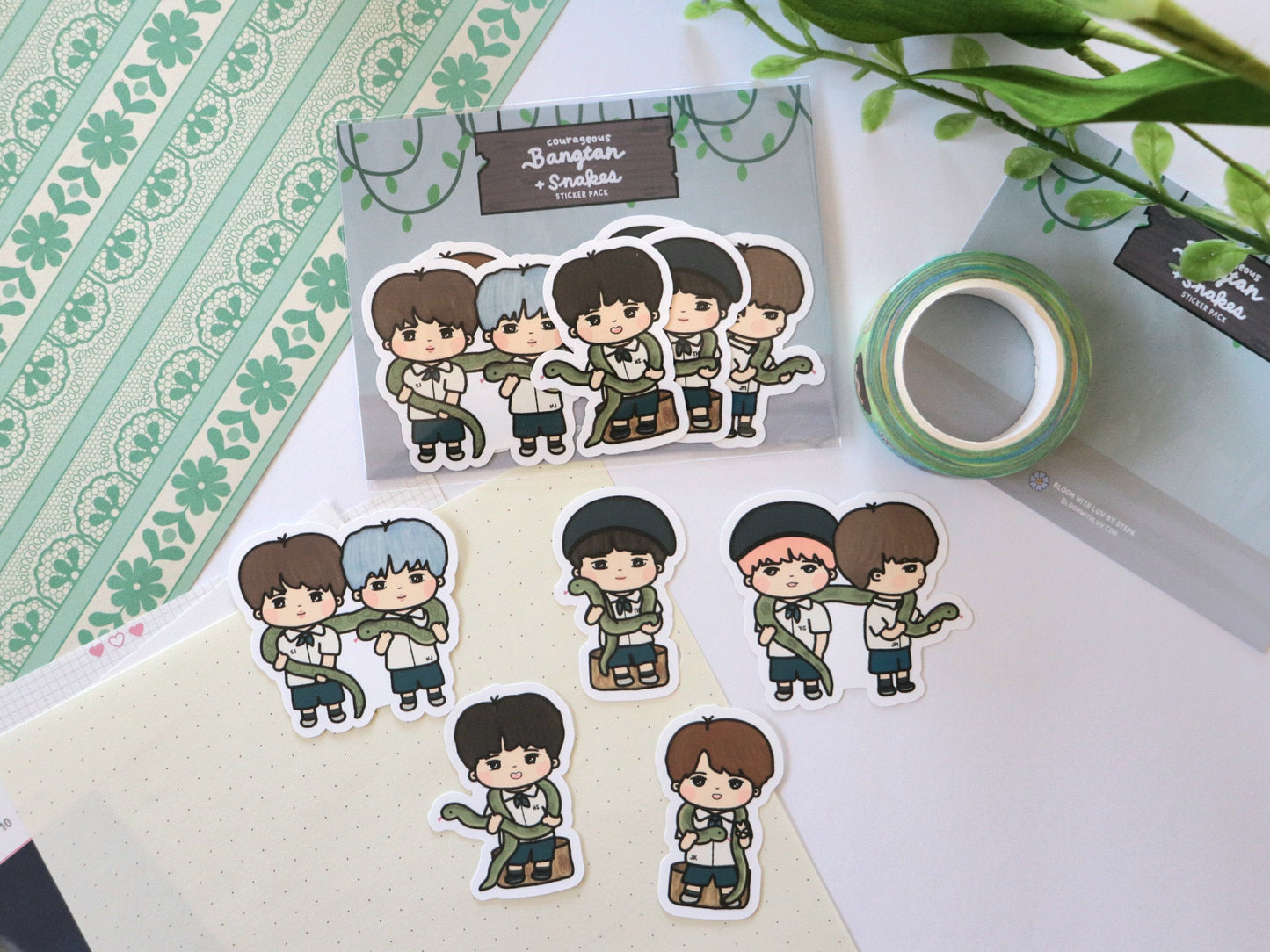 Courageous Bangtan + Snakes Sticker Pack