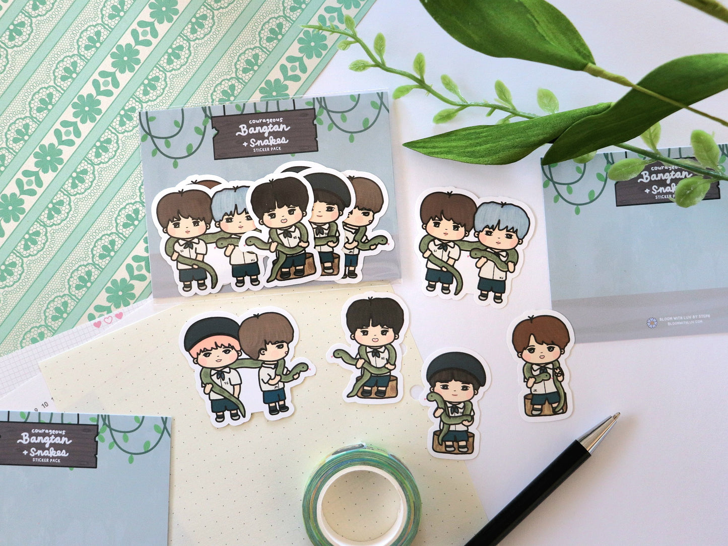 Courageous Bangtan + Snakes Sticker Pack