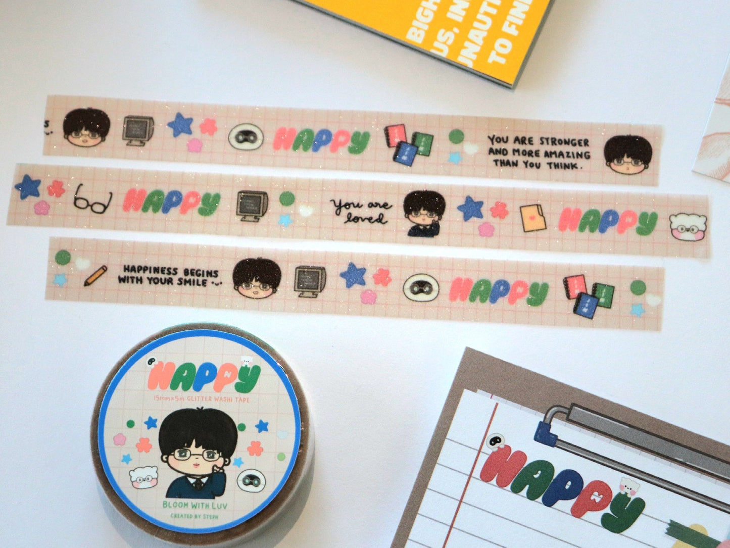 Happy Jin Glitter Washi Tape