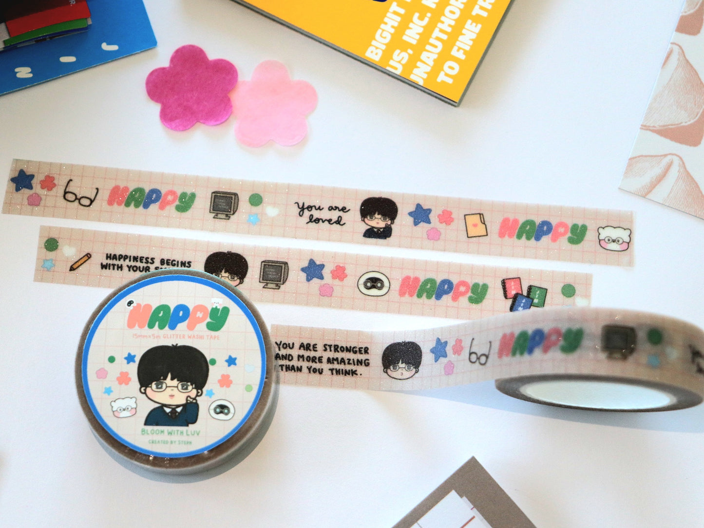 Happy Jin Glitter Washi Tape