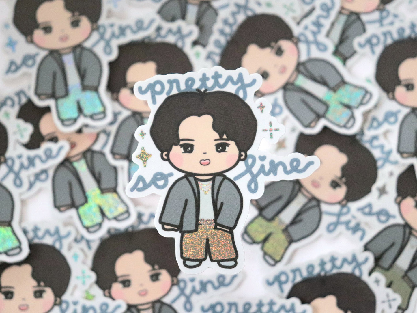 Mona Lisa Hobi Sparkly Jeans Glitter Waterproof Vinyl Sticker