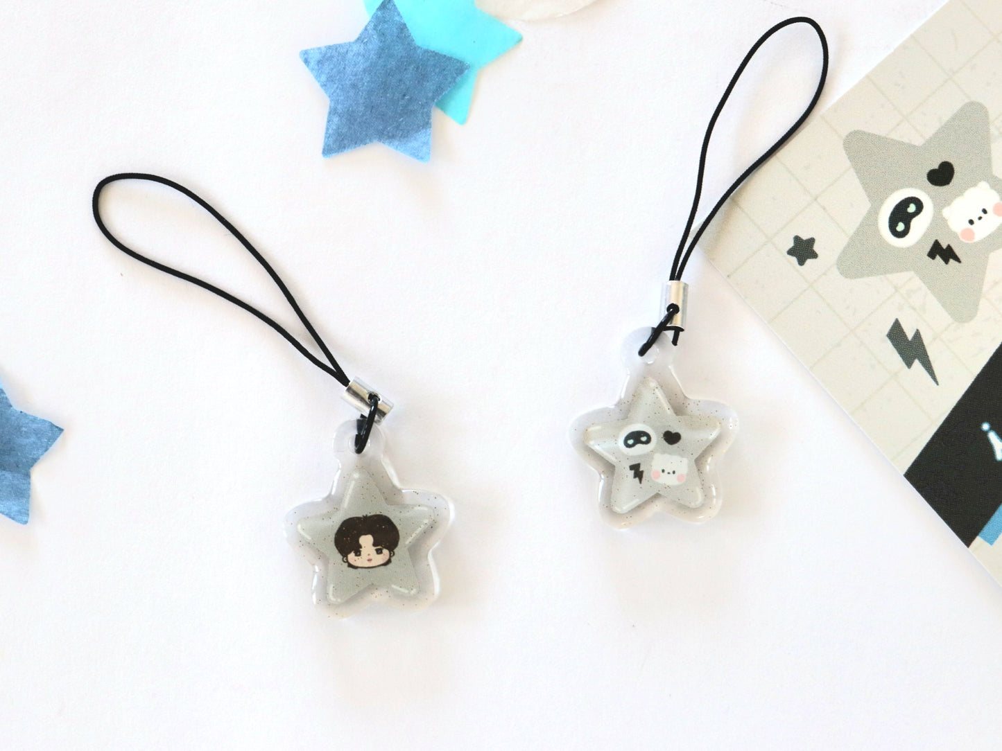 Seokjinnie's Buddies Double-Sided Glitter Mini Charm