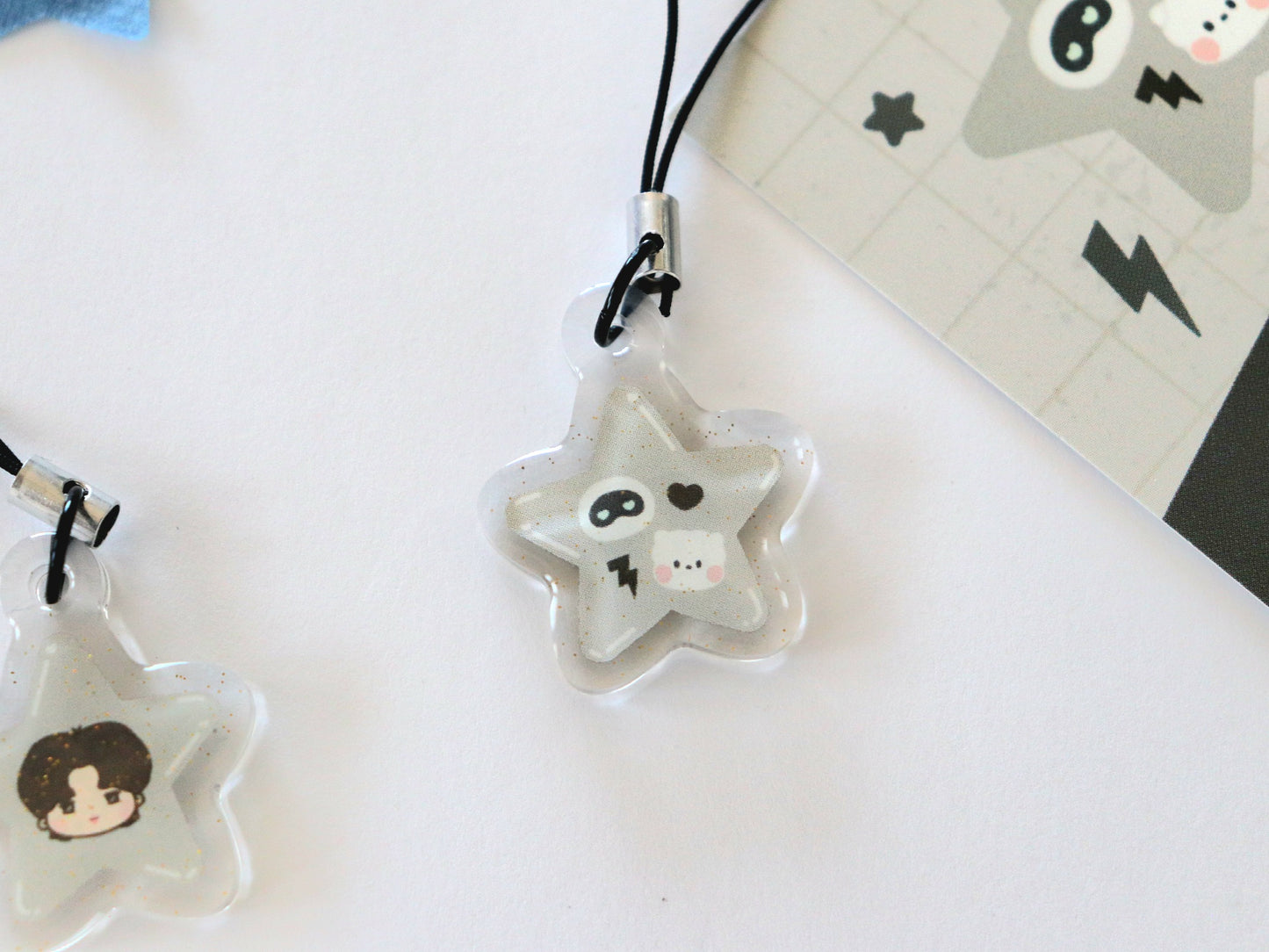 Seokjinnie's Buddies Double-Sided Glitter Mini Charm