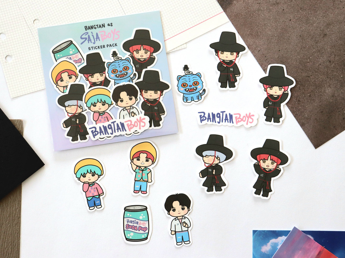 Bangtan as Saja Boys Sticker Pack