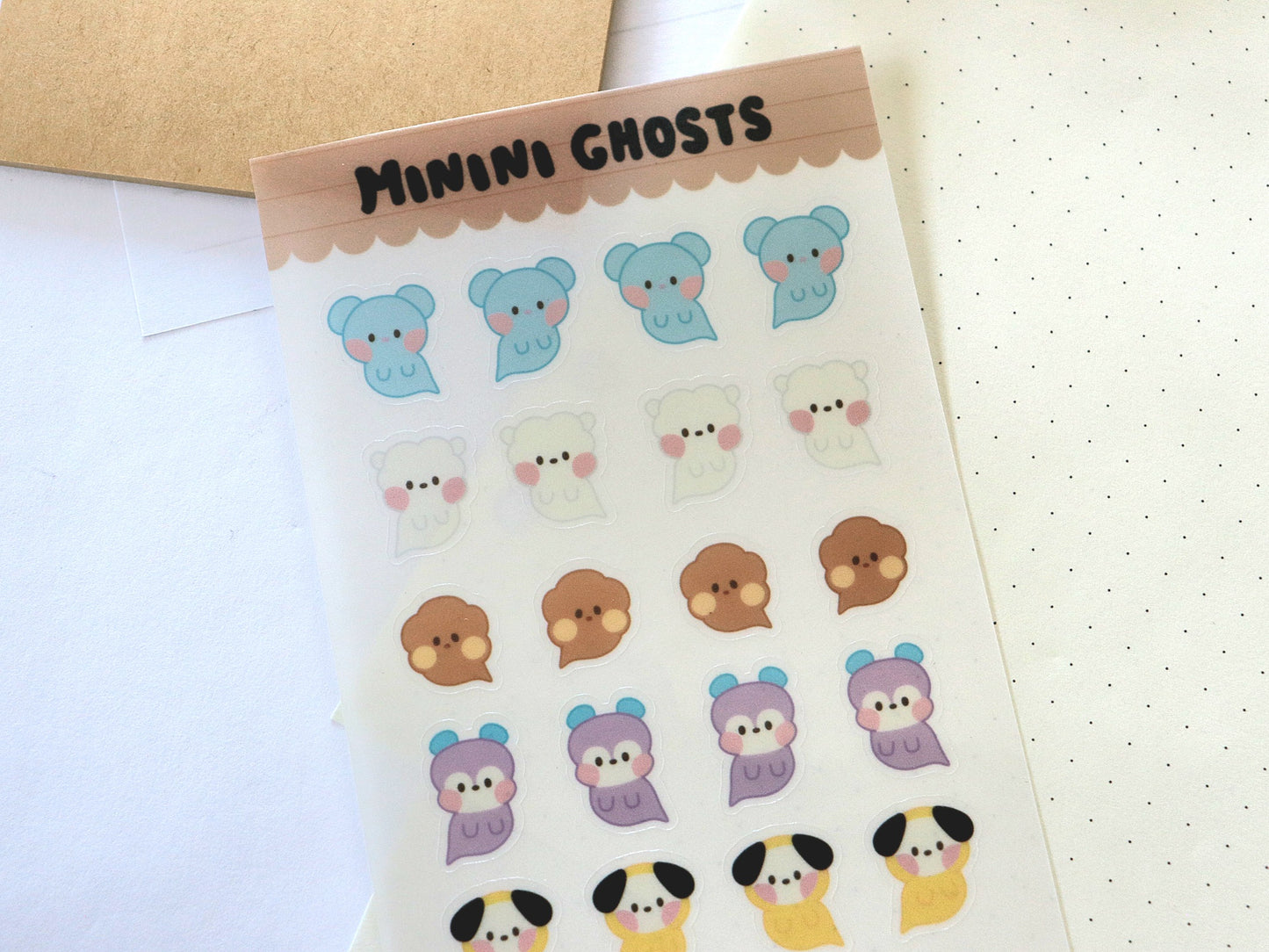 Minini Ghosts Translucent Deco Sticker Sheet