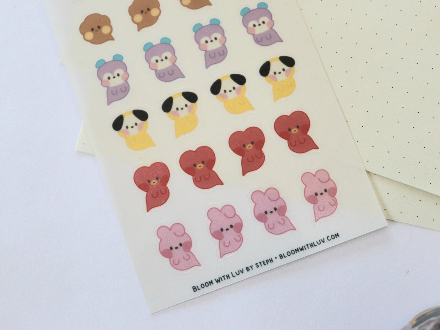 Minini Ghosts Translucent Deco Sticker Sheet