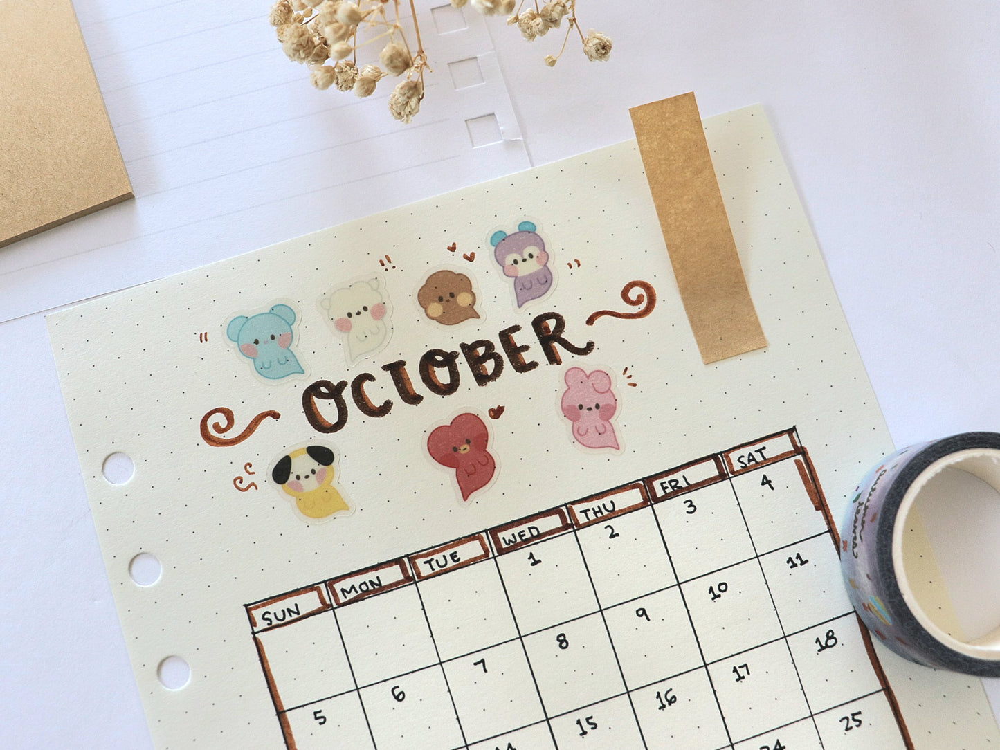 Minini Ghosts Translucent Deco Sticker Sheet