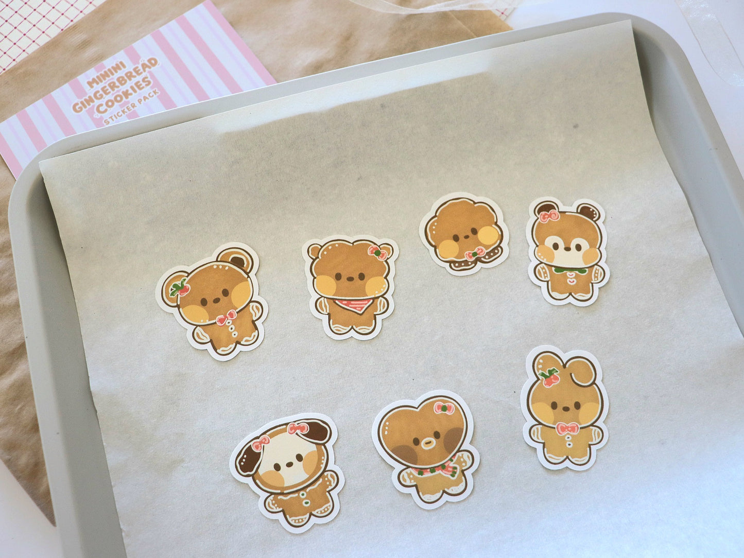 Minini Gingerbread Cookies Sticker Pack
