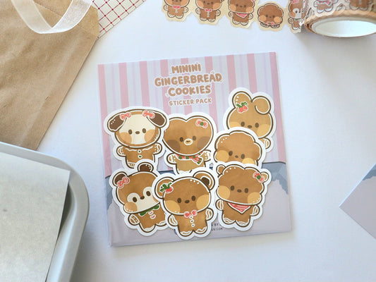 Minini Gingerbread Cookies Sticker Pack