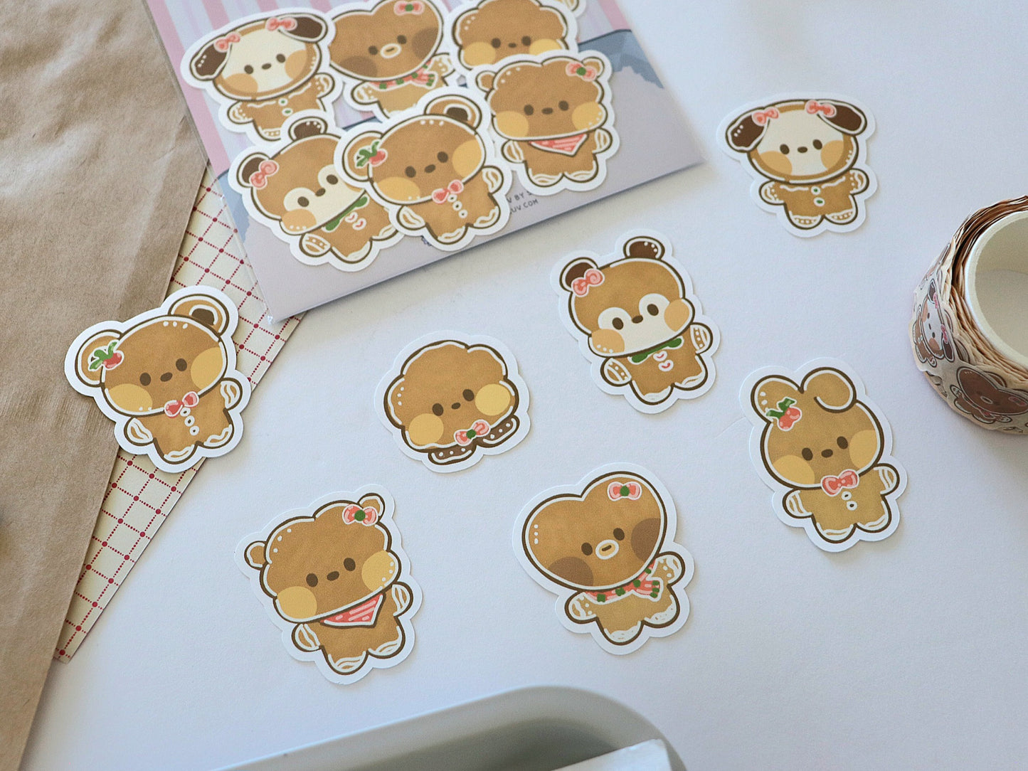 Minini Gingerbread Cookies Sticker Pack