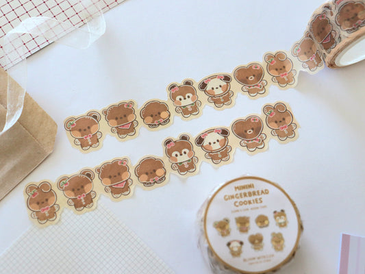 Minini Gingerbread Cookies Die Cut Washi Tape