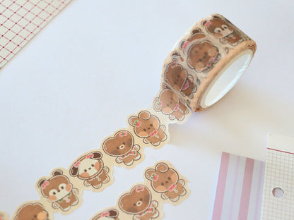 Minini Gingerbread Cookies Die Cut Washi Tape