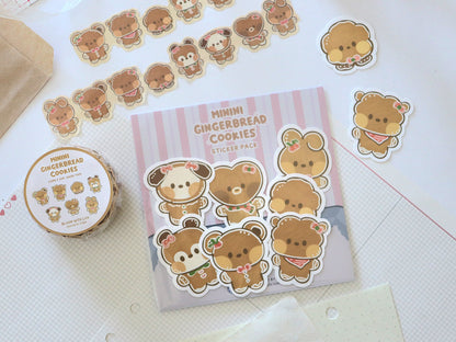 Minini Gingerbread Cookies Sticker Pack