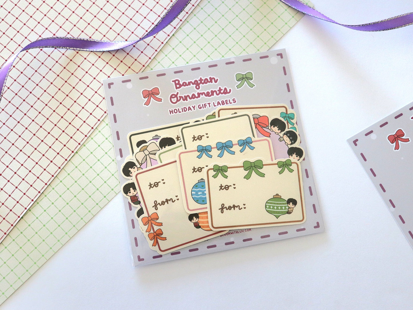 Bangtan Ornaments Holiday Gift Labels Pack