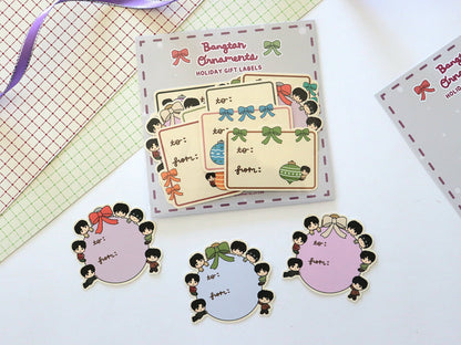 Bangtan Ornaments Holiday Gift Labels Pack