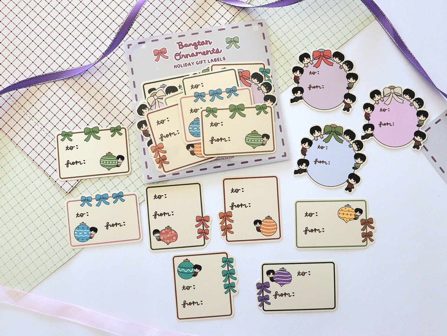Bangtan Ornaments Holiday Gift Labels Pack