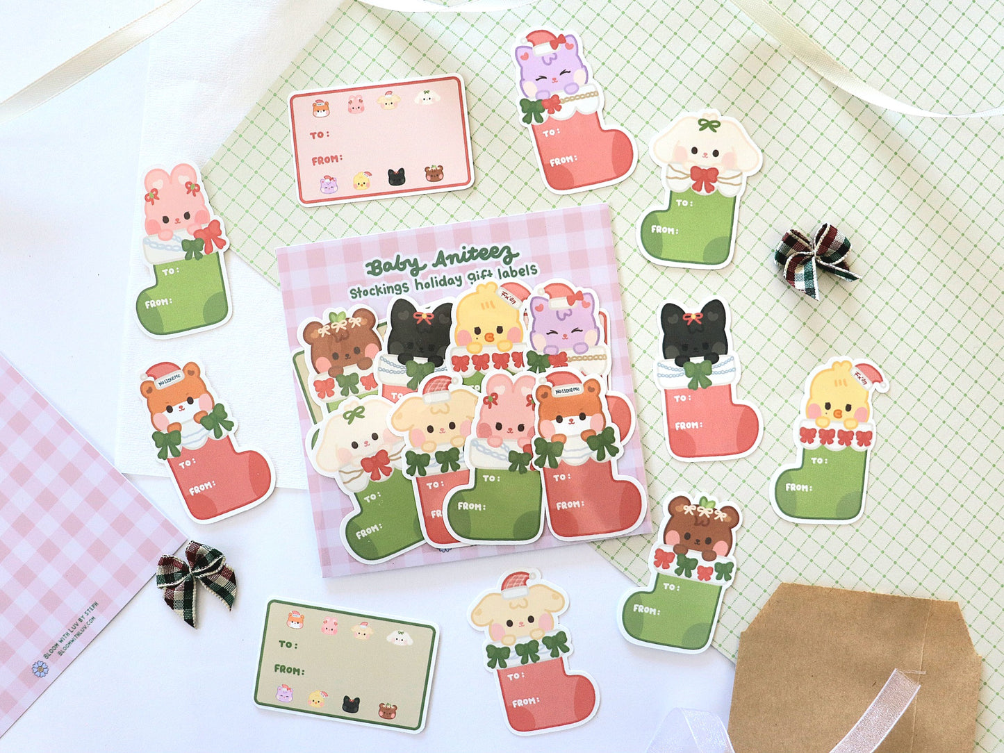 Baby Aniteez Stockings Holiday Gift Labels Pack