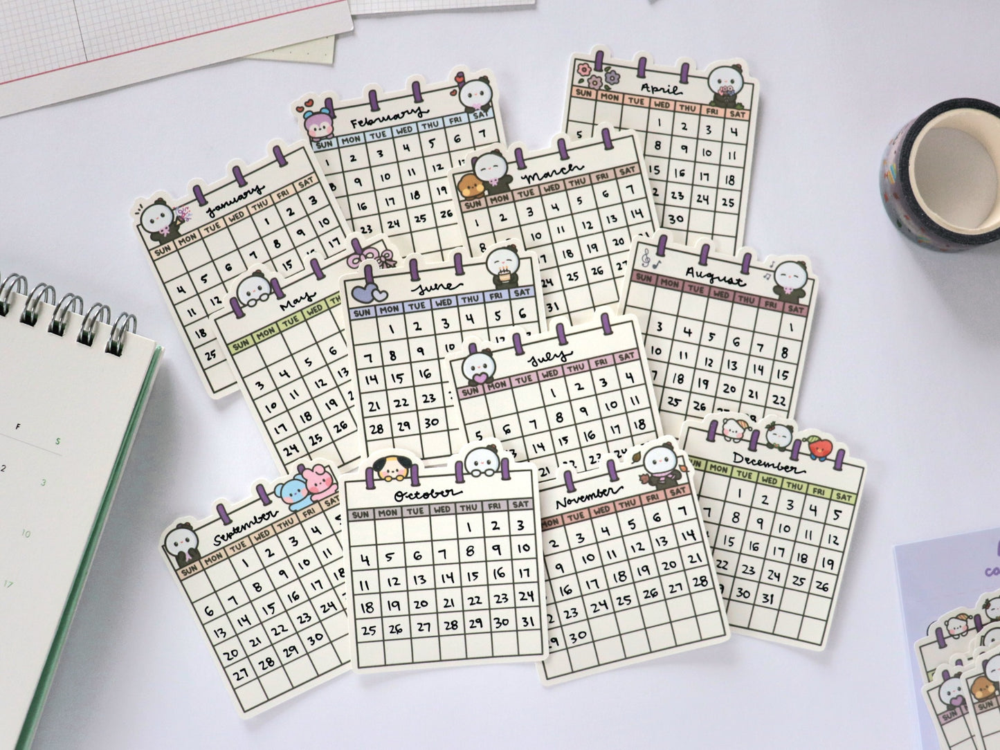 ARMY's Year Blank Calendar Sticker Pack