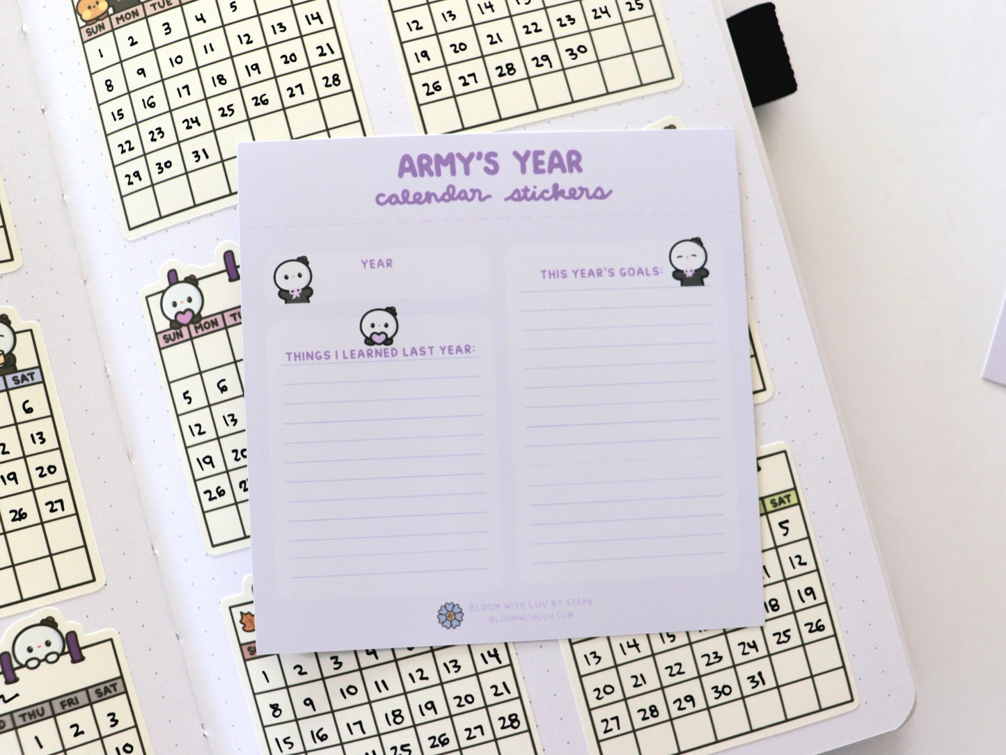 ARMY's Year Blank Calendar Sticker Pack