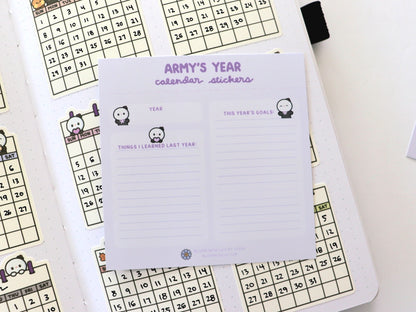ARMY's Year Blank Calendar Sticker Pack