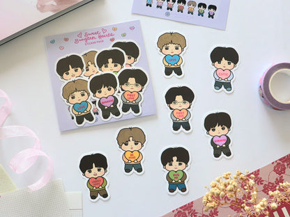 Sweet Bangtan Hearts Sticker Pack