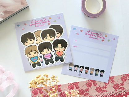 Sweet Bangtan Hearts Sticker Pack